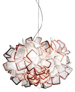 Lustră Pendul Slamp, CLIZIA, reglabil, Portocaliu, Camera de zi, Plastic, Design