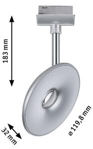 Paulmann URail LED spot Eye crom mat, reglabil, Gri, Plastic, Modern
