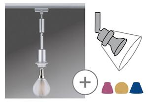 Paulmann URail DecoSystems pendul E14 crom mat, reglabil, Gri, Metal, Modern
