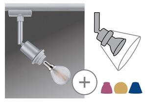 Paulmann URail DecoSystems spot E14 crom mat, reglabil, Gri, Metal, Modern