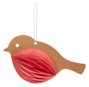 Ornament de Crăciun din hârtie Honeycomb Robin – Sass & Belle