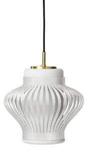 Lustră Pendul Warm Nordic, Opal Lamella, reglabil, Alb, Sala de mese, Metal, Vintage