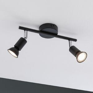 Paulmann Carolina spot tavan, 2 becuri IP44, reglabil, Negru, Camera de zi / sufragerie, Metal, Modern