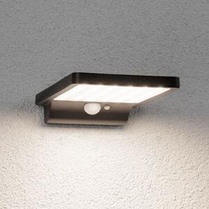 Paulmann Solveig Aplică solară cu LED și senzor, Negru, Plastic, Lumini solare