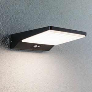 Paulmann LED lampă solară de perete Ronas, senzor, adâncime 25, Negru, Metal, Modern