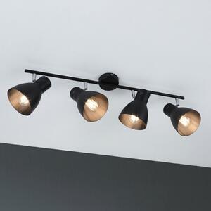 Paulmann Davy plafonieră, negru, 4 becuri, reglabil, Negru, Camera de zi / sufragerie, Metal, Modern