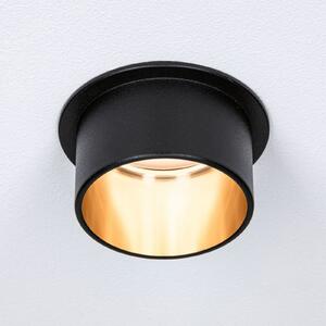 Paulmann Gil LED încastrat negru mat / aur, reglabil, Negru, Baie, Metal, Modern, Corpuri de iluminat încastrate rotunde