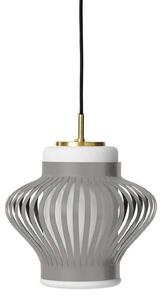 Lustră Pendul Warm Nordic, Opal Lamella, reglabil, Gri, Sala de mese, Metal, Vintage