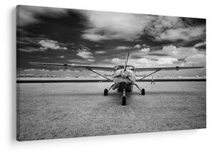 Tablou - Avion alb-negru și alb-negru (90x60 cm)