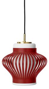 Lustră Pendul Warm Nordic, Opal Lamella, reglabil, Roșu, Sala de mese, Metal, Vintage