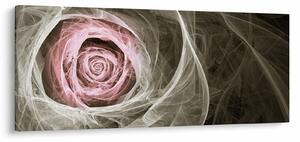 Tablou - Abstract trandafir roz deschis roz (120x50 cm)