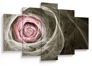 Tablou - Abstract trandafir roz deschis roz (150x105 cm)