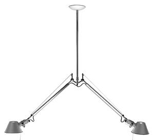 Lustră Pendul Artemide, Tolomeo 2 Bracci, reglabil, Metalic, Camera de zi, Metal, Design