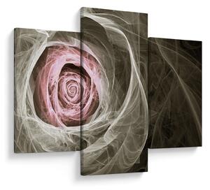 Tablou - Abstract trandafir roz deschis roz (90x60 cm)