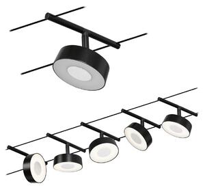 Paulmann Circle sistem LED cabluri 5bec negru mat, Negru, Hol, Metal, Modern
