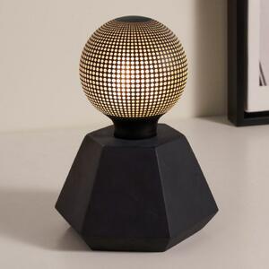 Pauleen Black Flare lampă decorativă beton negru, Negru, Camera de zi / sufragerie, Beton, Modern