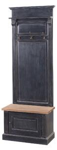 Dulap Bradford pentru hol 79x45x210 cm negru vintage & lemn natur