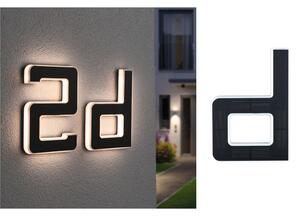 Paulmann LED cu LED-uri solare litera d, Negru, Plastic, Modern