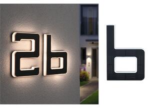 Paulmann LED cu LED-uri solare litera b, Negru, Plastic, Modern