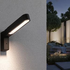 Paulmann Ito aplică de exterior vertical cu senzor, Negru, Metal