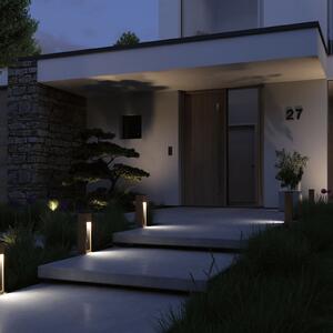 Paulmann Trabia LED plintă luminoasă din lemn, înălțime 40 cm, Negru, Metal, Modern