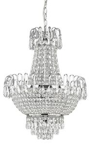 Candelabre Lindby, Casparia, reglabil, Transparent, Camera de zi, Cristal, Antichitate