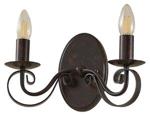 Lampă de perete Lucande, Caleb, reglabil, Maro / Rugină, Zona coridorului, Metal, Casă de țară / Rustic