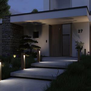 Paulmann Trabia LED plintă de iluminat din lemn, înălțime 60 cm, Negru, Metal, Modern