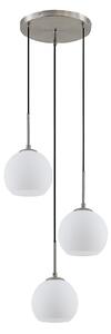 Lustră Pendul Lindby, Jurian, reglabil, Alb, Camera de zi, Sticlă, Modern