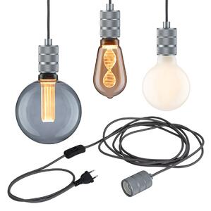 Paulmann Neordic Tilla lampă susp. ștecher alu, Metalic, Camera de zi / sufragerie, Metal, Modern