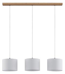 Lustră Pendul Lindby, Imarin, reglabil, Alb, dormitor, Țesătură / Textil, Modern