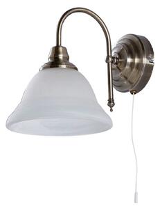 Lampă de perete Lindby, Hanna, reglabil, Bronz / Alamă Veche, Camera de zi, Sticlă, Antichitate