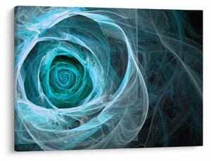 Tablou - Abstract trandafir albastru cu fundal negru (70x50 cm)