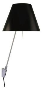 Lampă de perete Luceplan, Negru, Camera de zi, Aluminiu