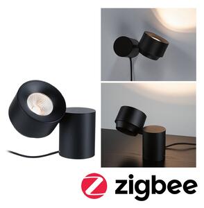 Paulmann Puric Pane ZigBee lampă de masă16 cm, reglabil, Negru, Camera de zi / sufragerie, Metal, Modern