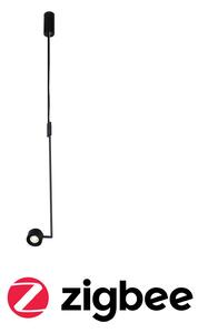 Paulmann Puric Pane pendul LED ZigBee Ø 8,6cm, reglabil, Negru, Camera de zi / sufragerie, Plastic, Modern