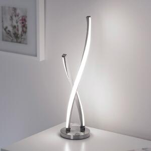 Paul Neuhaus Lampă de masă LED Polina, argintiu, metal, dimabil, reglabil, Metalic, Camera de zi / sufragerie, Metal, Modern