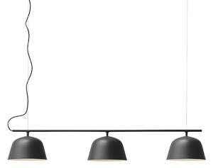 Lustră Pendul Muuto, Negru, Sala de mese, Aluminiu