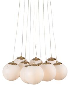 Brilagi - Lustră suspendată cu cablu GLOBE 10xE14/15W/230V albă