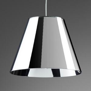 Rotaliana Dina - lampă suspendată LED culoare crom, Metalic, Camera de zi / sufragerie, Plastic, Design