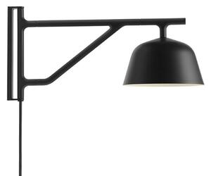 Lampă de perete Muuto, Negru, Camera de zi, Aluminiu