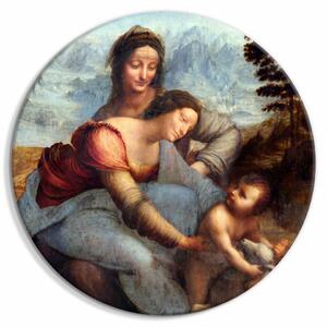 Tablou rotund - The Virgin and Child with Saint Anne (Leonardo da Vinci)