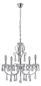 Candelabre Lucande, Solveig, reglabil, Metalic, Camera de zi, Cristal, Antichitate