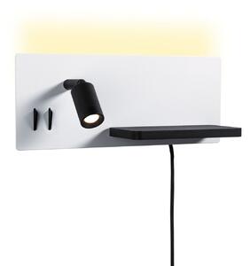 Lampă de perete Paulmann, Serra, reglabil, Alb, dormitor, Alamă, Modern