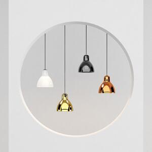Rotaliana Luxy H5 Glam lampă suspendată negru/alb, reglabil, Alb, Camera de zi / sufragerie, Sticlă, Design