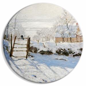 Tablou rotund - Claude Monet’s Magpie - Normandy’s Painted Winter Landscape