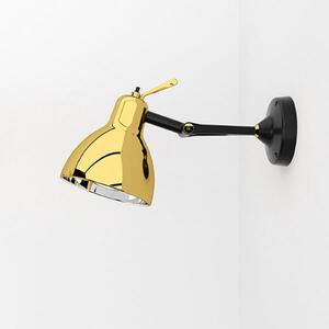 Rotaliana Luxy H0 Glam Lampă de perete, negru/auriu, sticlă, reglabil, Negru, Camera de zi / sufragerie, Metal, Design