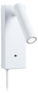 Lampă de perete Paulmann, Hulda USB, reglabil, Alb, dormitor, Metal, Modern