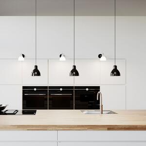 Rotaliana Luxy H5 Glam lampă suspendată negru/fum, reglabil, Gri, Camera de zi / sufragerie, Sticlă, Design