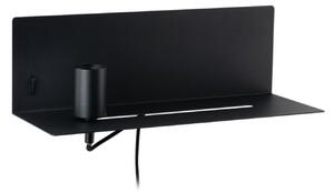 Lampă de perete Paulmann, Devara, reglabil, Negru, dormitor, Metal, Modern